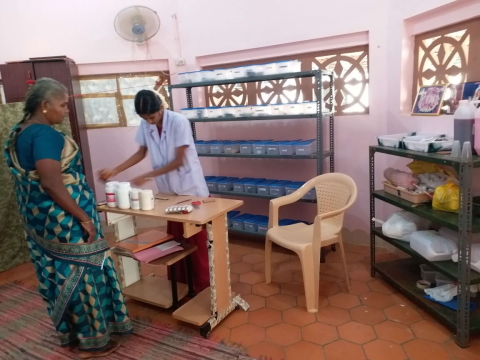 Medical Centre - Nurse attending a patient